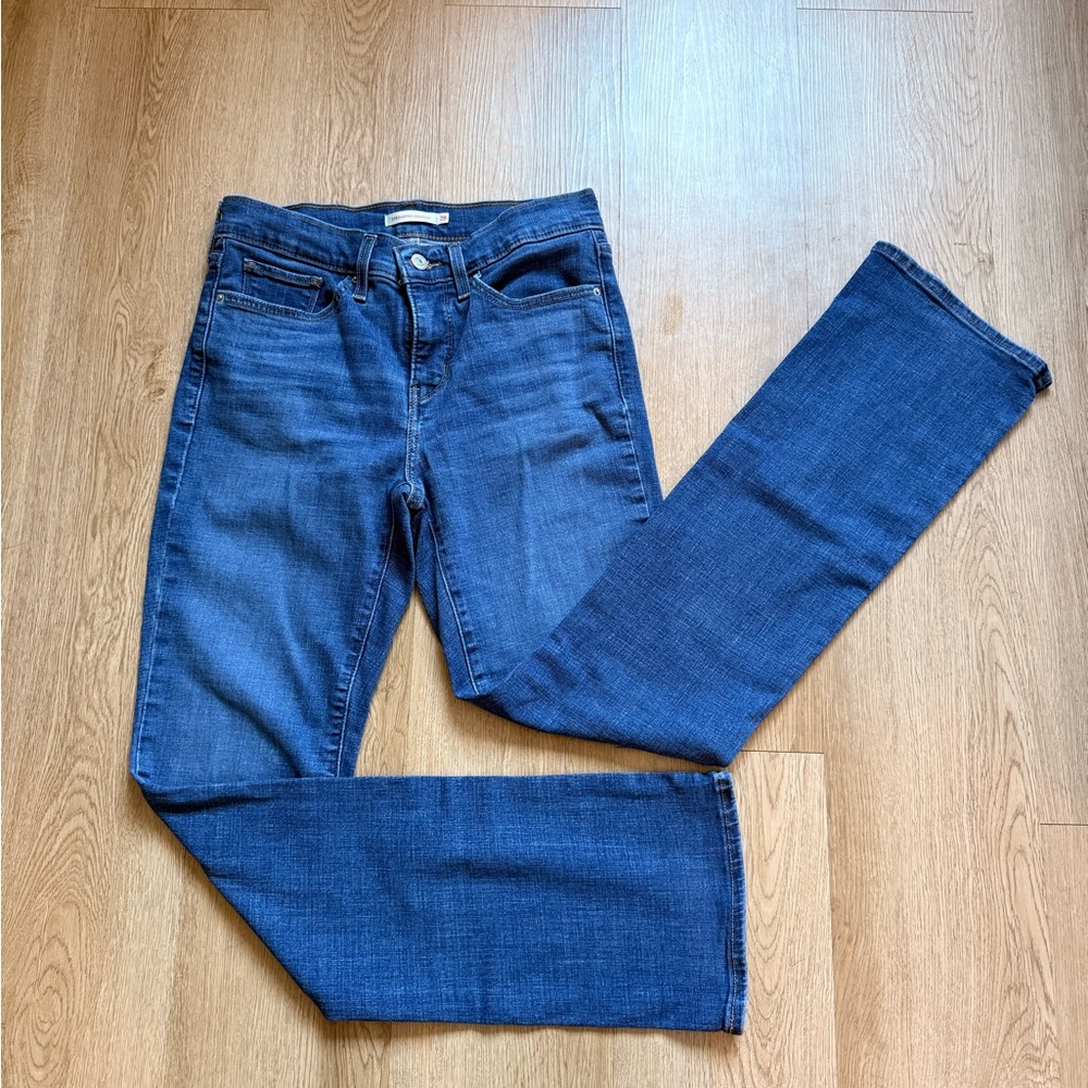 Levi's 315 Shaping Bootcut Medium Wash Size 28 Women's Denim Jeans Solid Blue